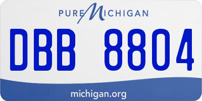 MI license plate DBB8804