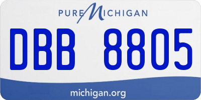 MI license plate DBB8805