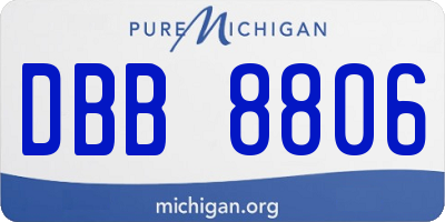 MI license plate DBB8806