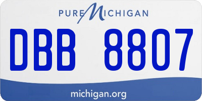 MI license plate DBB8807