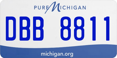 MI license plate DBB8811