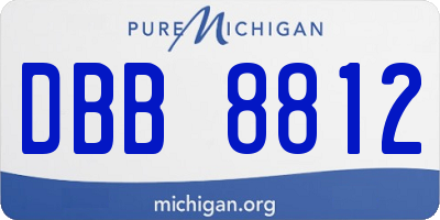 MI license plate DBB8812