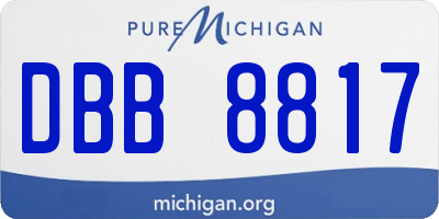 MI license plate DBB8817
