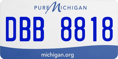 MI license plate DBB8818