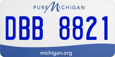 MI license plate DBB8821