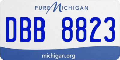 MI license plate DBB8823