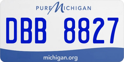 MI license plate DBB8827