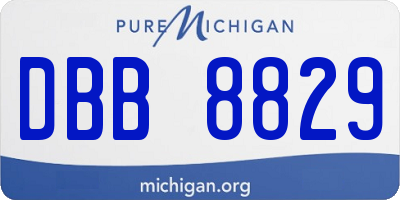 MI license plate DBB8829