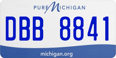 MI license plate DBB8841