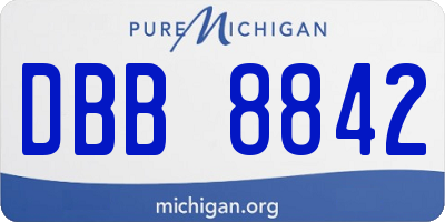 MI license plate DBB8842