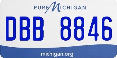 MI license plate DBB8846