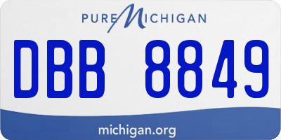 MI license plate DBB8849