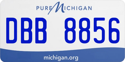 MI license plate DBB8856