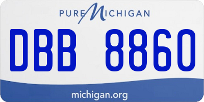 MI license plate DBB8860