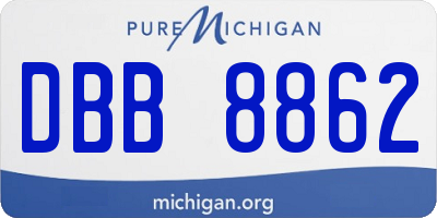 MI license plate DBB8862