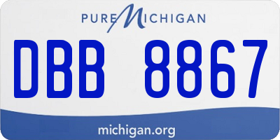MI license plate DBB8867
