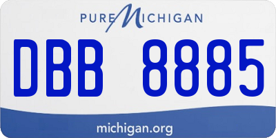 MI license plate DBB8885