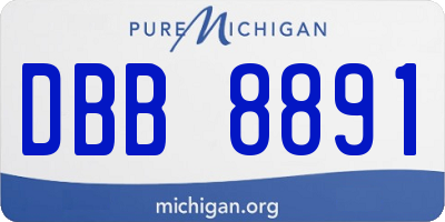 MI license plate DBB8891