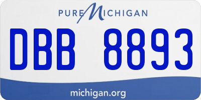 MI license plate DBB8893