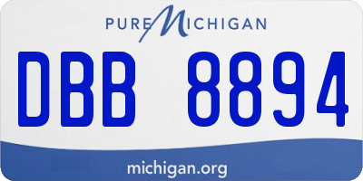 MI license plate DBB8894