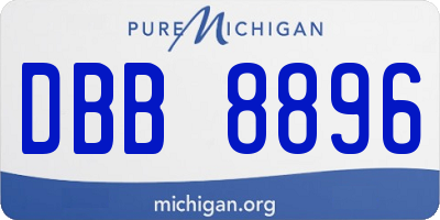 MI license plate DBB8896