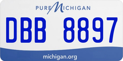 MI license plate DBB8897