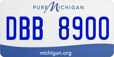 MI license plate DBB8900