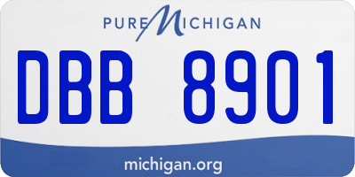 MI license plate DBB8901