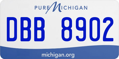 MI license plate DBB8902
