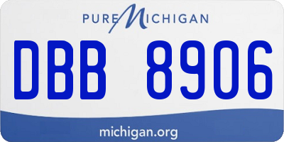 MI license plate DBB8906