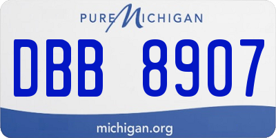 MI license plate DBB8907