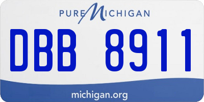 MI license plate DBB8911