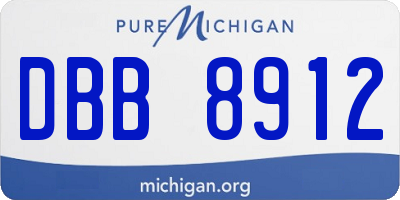 MI license plate DBB8912
