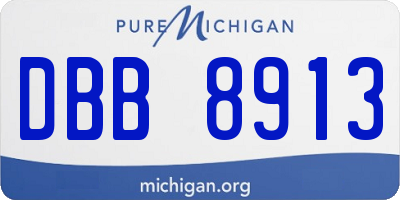MI license plate DBB8913