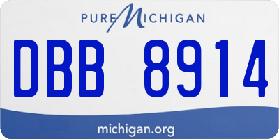MI license plate DBB8914