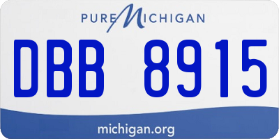 MI license plate DBB8915