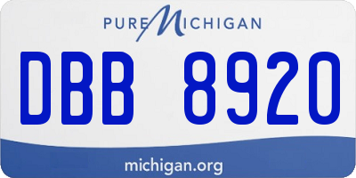 MI license plate DBB8920