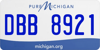 MI license plate DBB8921