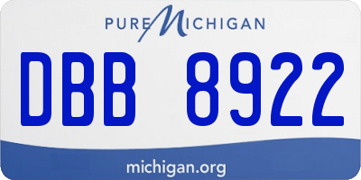 MI license plate DBB8922