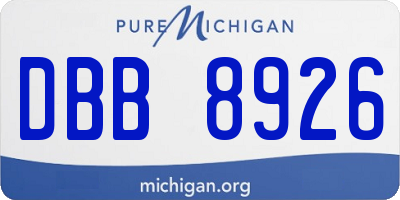 MI license plate DBB8926