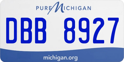 MI license plate DBB8927