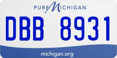 MI license plate DBB8931