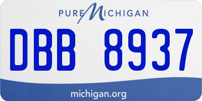 MI license plate DBB8937