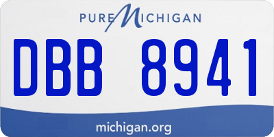 MI license plate DBB8941
