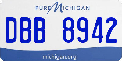 MI license plate DBB8942