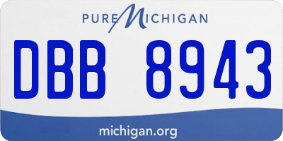 MI license plate DBB8943