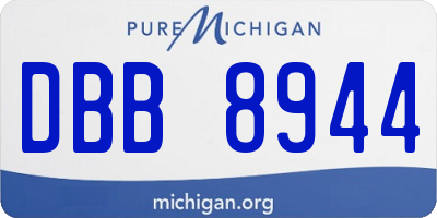 MI license plate DBB8944
