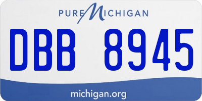 MI license plate DBB8945