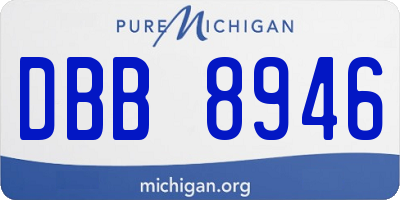 MI license plate DBB8946