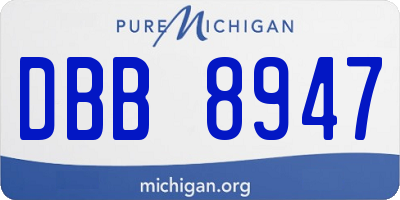 MI license plate DBB8947